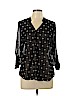 a.n.a. A New Approach 100% Polyester Black Long Sleeve Blouse Size L (petite) - photo 1