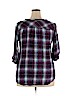 Avenue 100% Rayon Purple 3/4 Sleeve Button-Down Shirt Size 18 - 20 Plus - photo 2