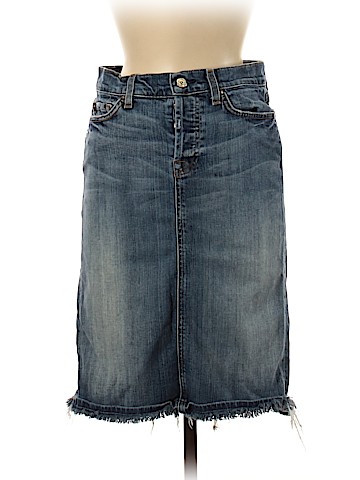 7 For All Mankind Denim Skirt (view 1)