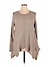 Bobeau 100% Polyester Tan Long Sleeve Top Size XL - photo 1