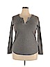 Christopher & Banks Gray Long Sleeve Top Size XL - photo 1