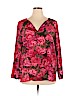 J.jill 100% Rayon Pink Long Sleeve Blouse Size XL - photo 1