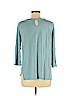 H&M 100% Viscose Blue Long Sleeve Top Size L - photo 2