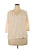 Cynthia Rowley TJX 100% Rayon Ivory 3/4 Sleeve Blouse Size 2X - photo 1