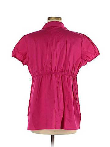 Motherhood Short Sleeve Button-Down Shirt (view 2)