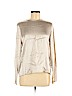 H&M 100% Viscose Tan Long Sleeve Blouse Size 8 - photo 1