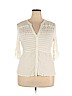 American Rag Cie 100% Rayon White 3/4 Sleeve Blouse Size XXL - photo 1