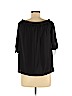 H&M 100% Polyester Black Short Sleeve Blouse Size 6 - photo 2