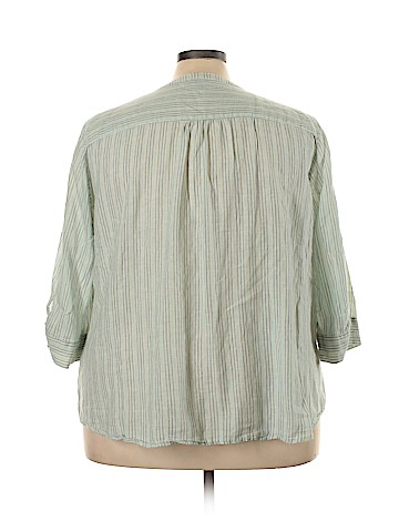 Lane Bryant 3/4 Sleeve Button-Down Shirt (view 2)