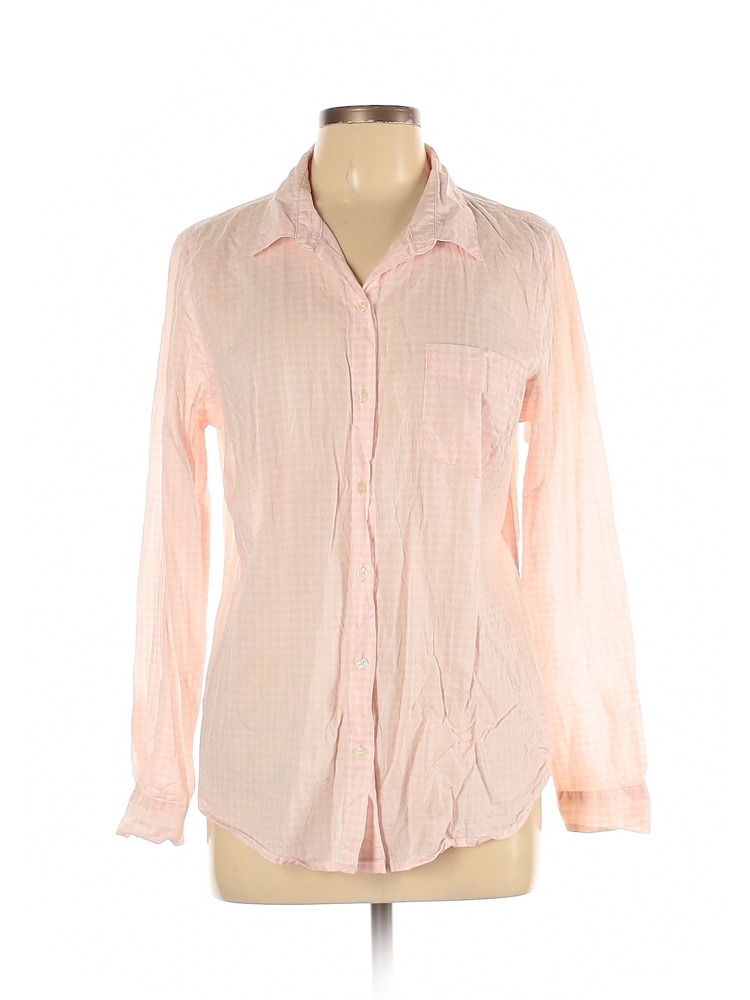 Old Navy Women Pink Long Sleeve Button-Down Shirt L | eBay