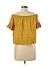 Madewell 100% Cotton Yellow Short Sleeve Blouse Size L - photo 2