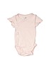 H&M 100% Organic Cotton Solid Pink Short Sleeve Onesie Size 6-9 mo - photo 1