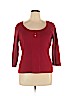 St. John's Bay 100% Cotton Red Long Sleeve Top Size XL - photo 1