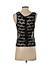 Aqua 100% Cotton Black Sleeveless Blouse Size S - photo 2