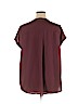 Simply Vera Vera Wang 100% Polyester Burgundy Short Sleeve Blouse Size XL - photo 2