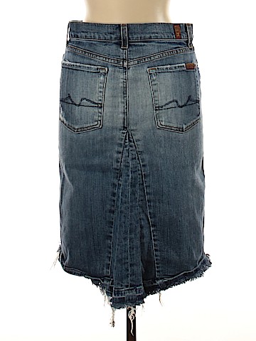 7 For All Mankind Denim Skirt (view 2)