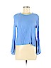 Lush 100% Rayon Blue Long Sleeve Blouse Size M - photo 1