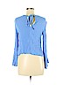 Lush 100% Rayon Blue Long Sleeve Blouse Size M - photo 2