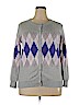 Woman Within 100% Cotton Gray Cardigan Size 18 (L) - photo 1