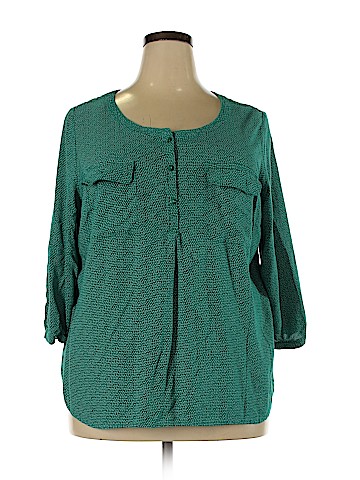 St. John's Bay Plus 3/4 Sleeve Blouse (view 1)