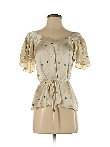 HD in Paris Short Sleeve Silk Top (view 1)