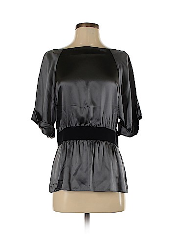 Theory Short Sleeve Silk Top (view 1)