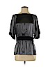 Theory 100% Silk Gray Short Sleeve Silk Top Size M - photo 1