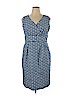 Preston & York 100% Cotton Blue Casual Dress Size 14 - photo 1