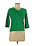 Preswick & Moore 100% Cotton Green 3/4 Sleeve T-Shirt Size M (petite) - photo 1