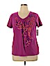 SONOMA life + style 100% Cotton Pink Short Sleeve T-Shirt Size 0X - photo 1