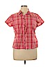 Emma James 100% Cotton Pink Short Sleeve Button-Down Shirt Size 16 - photo 1