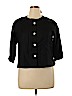Coldwater Creek 100% Polyester Black 3/4 Sleeve Top Size 14 - photo 1