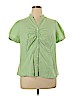 St. John's Bay 100% Cotton Green Short Sleeve Button-Down Shirt Size 1X - photo 1