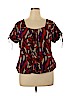 Worthington 100% Nylon Red Short Sleeve Top Size XL - photo 1