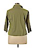 Apt. 9 100% Cotton Green 3/4 Sleeve Button-Down Shirt Size 1X - photo 2