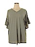 Janette Plus Green Short Sleeve Top Size 1X - photo 1