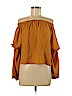Charlotte Russe 100% Polyester Yellow Long Sleeve Blouse Size M - photo 1