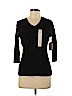 St. John's Bay 100% Cotton Black 3/4 Sleeve T-Shirt Size M (petite) - photo 1