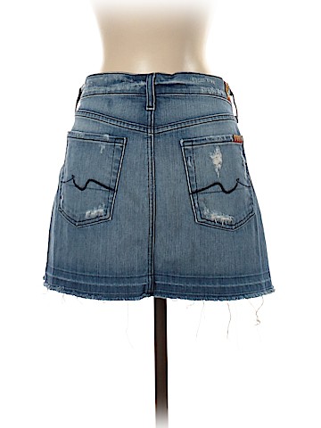 7 For All Mankind Denim Skirt (view 2)