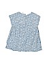 Gap Kids 100% Cotton Floral Blue Short Sleeve Top Size 6-12 mo - photo 1