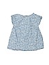 Gap Kids 100% Cotton Floral Blue Short Sleeve Top Size 6-12 mo - photo 2