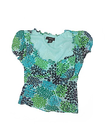 Express Short Sleeve Silk Top (view 1)