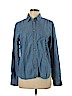 American Eagle Outfitters 100% Lyocell Blue Long Sleeve Button-Down Shirt Size M - photo 1