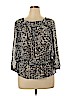 Apt. 9 100% Polyester Black Long Sleeve Blouse Size XL - photo 1