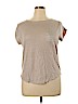 Ann Taylor LOFT 100% Linen Tan Short Sleeve T-Shirt Size XL - photo 1