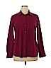 Merona 100% Polyester Burgundy Long Sleeve Blouse Size XL - photo 1