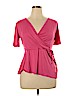 Doublju Pink Short Sleeve Top Size 1X - photo 1