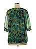Kim Rogers 100% Polyester Green 3/4 Sleeve Blouse Size XL - photo 2