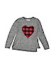 PINK Republic (Heart) 100% Acrylic Gray Pullover Sweater Size 12 - photo 1