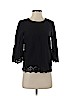 H&M 100% Cotton Black Long Sleeve Top Size 2 - photo 1